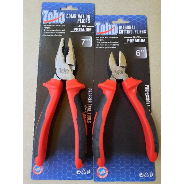 (1Set) 2pcs Tang Kombinasi 7 inch,Tang Potong 6 inch Toho