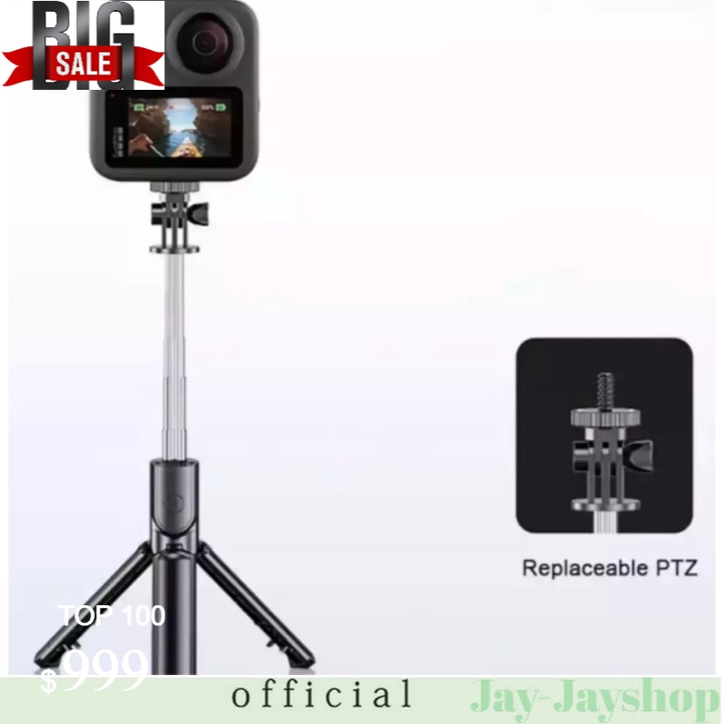 TONGSIS bluetooth S03 TRIPOD 3 in 1 Tongsis Bluetooth With Remote Mini Tripod Selfie Stick TERLARIS