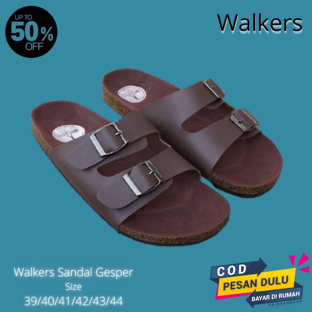 COD Sandal Casual Pria Walkers Gepser 2 Coklat Sendal Slide Puyuh Kasual Slop Santai Terlaris