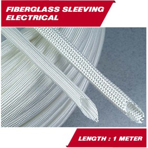 Selongsong Kabel Tahan Panas ( Fiberglass Sleeving ) 10 mm
