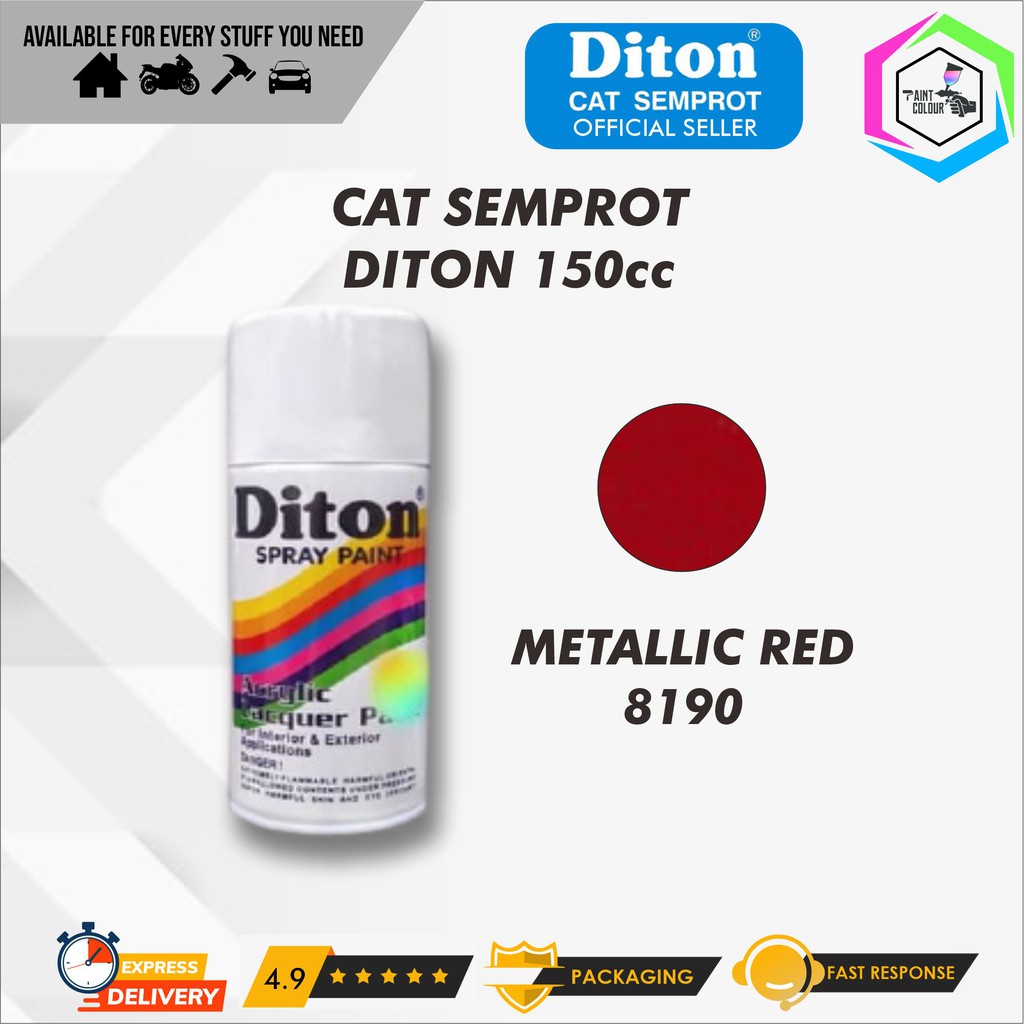 Diton Cat Semprot/Pylox/Motor/Helm/Gundam 150cc - 8190 Metallic Red