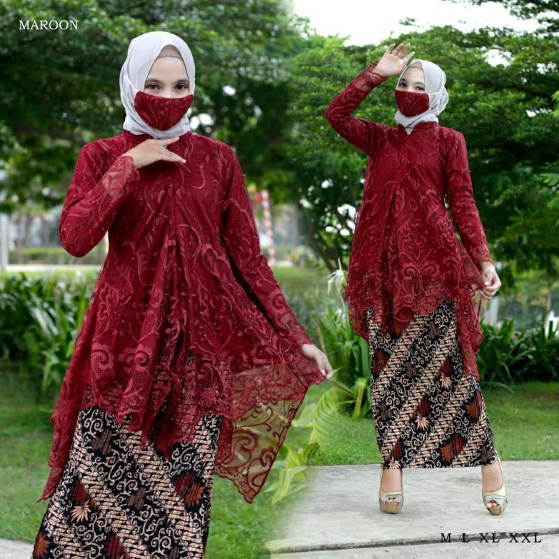 KEBAYA MAURI JANNAH ~KEBAYA UMBRELLA BROKAT TULLE~KEBAYA~YOPI KEBAYA~KEBAYA MODEREN