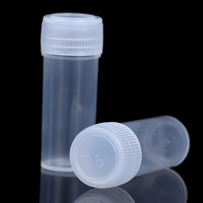 【LUCK11】5ml Plastic Sample Bottle Test Tube Mini Small Bottles Vials Storage Containers