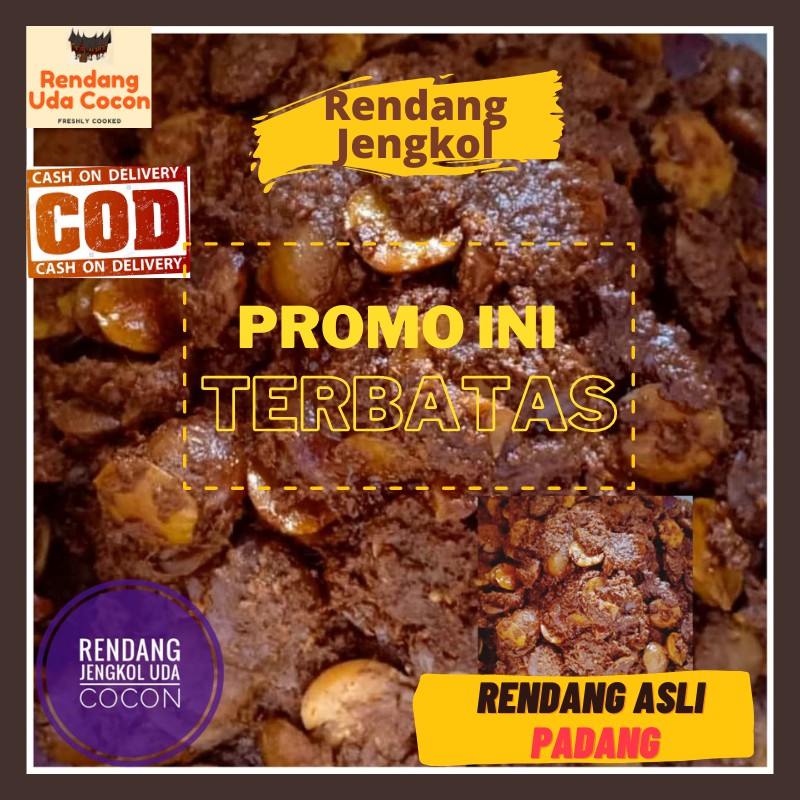 Jual Super Hemat Rendang Jengkol 150 Gram Uda Cocon Rendang Asli