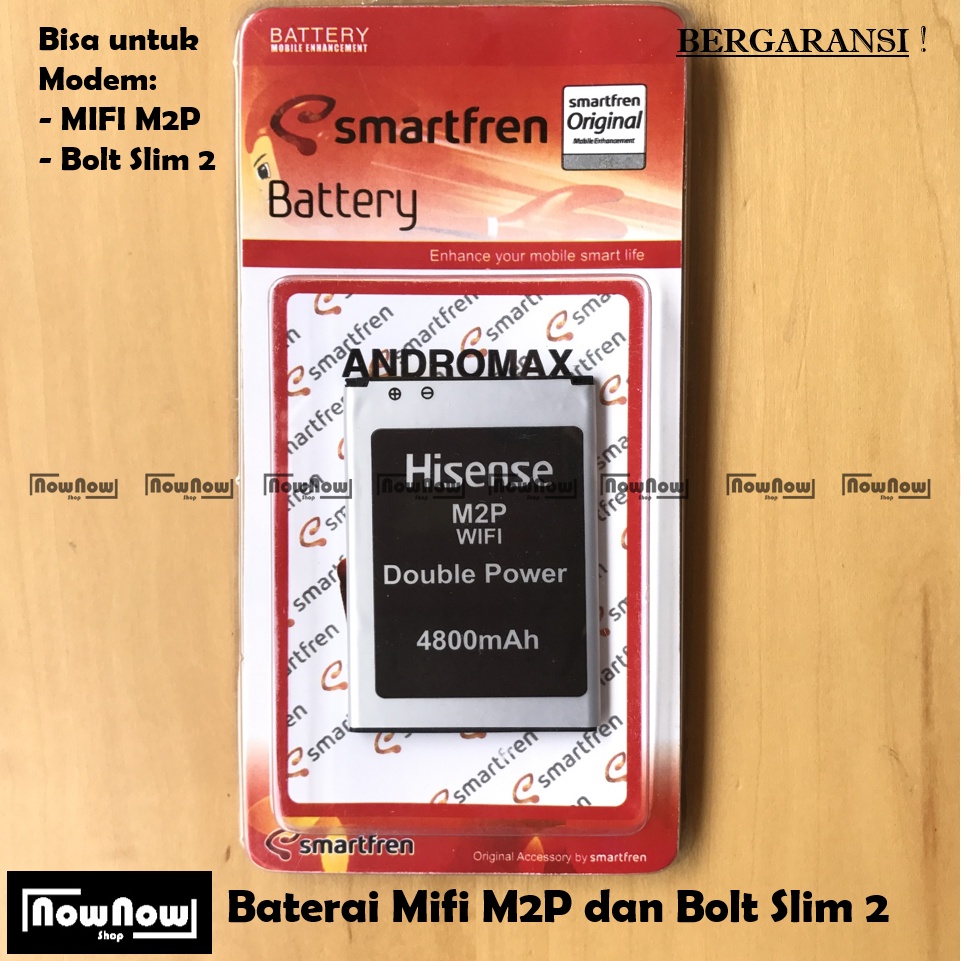 Baterai Modem Smartfren Andromax MIFI Bolt Slim 2 M2P MAX 2 E5573 E5575 E5577 XL GO HB434666RBC Double Power Batre Batrai Battery HP