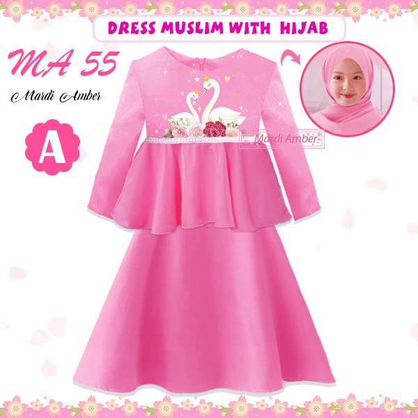 Dress Anak Muslim with Hijab Mardi Amber MA 55 A,B,F