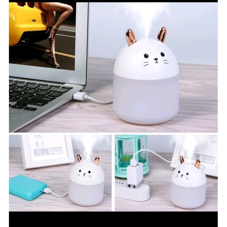 humidifier cute rabbit pelembab udara ruangan cat