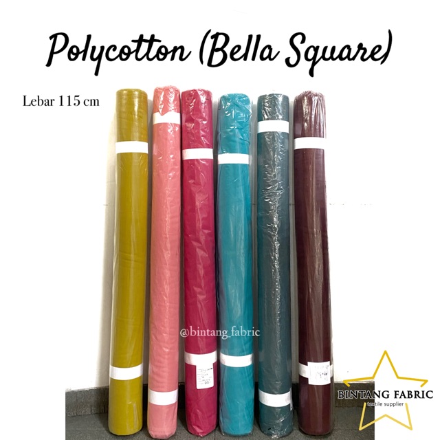 1 Rol Kain Polycotton Bella Square 60 Yard Shopee Indonesia