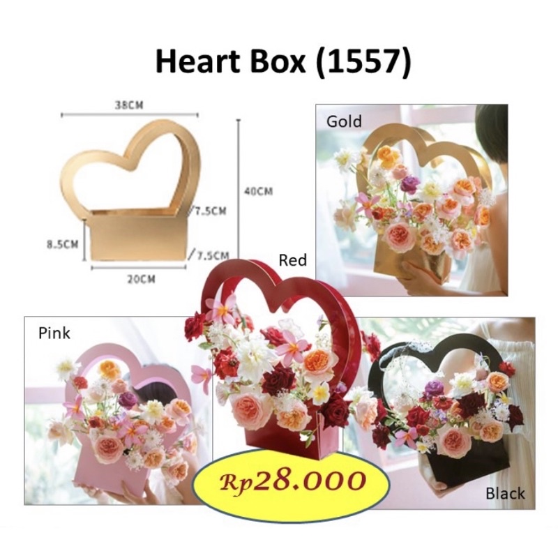 

Heart Box 1557 Box Bunga Bloombox Flower Box Hampers Box Parcel Box Unik Bentuk Hati Box Hati Heart Box