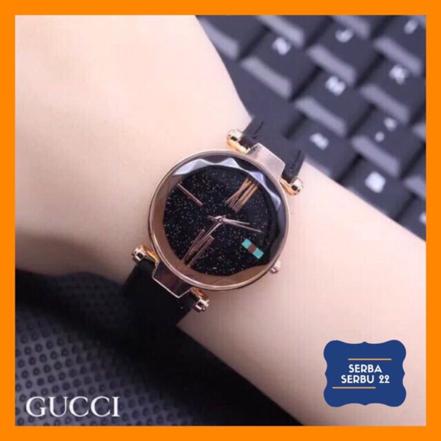 G Jam Tangan Fashion Diamond Murah Wanita Polos Kulit / Jam Tangan Kulit