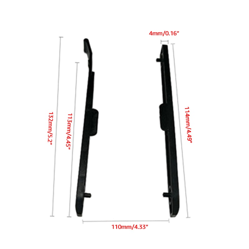 Bt 5pak Chassis Hardisk Mounting Rel Plastik Chassis Hard Drive Rel, Hitam