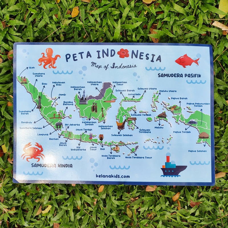 Poster Edukasi A3 Peta Map Indonesia Wipe Clean Kelana Kids Murah Kualitas Terbaik