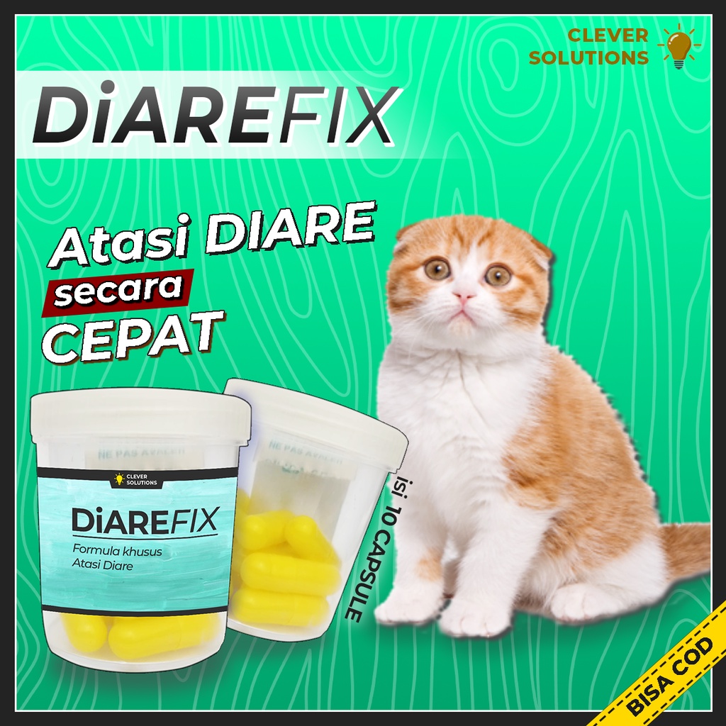 Obat Diare dan Mencret Kucing DIAREFIX Obat Kucing Anti Diare Mencret Cat Kitten Kucing by Clever Solutions Perawatan Kucing Obat Kucing Mencret Diare Muntah Demam