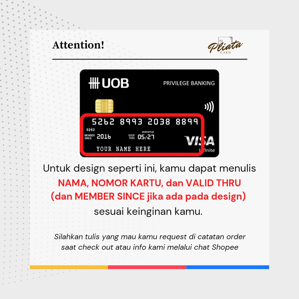 BANK CARD HOLOGRAM SERIES - Card Cover Skin Sticker - PLIATA Stiker Kartu ATM, E-Money, E-Toll