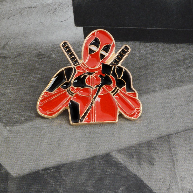 Pin Enamel Desain Komik Marvel Deadpool I Heart You Untuk Aksesoris Tas Ransel