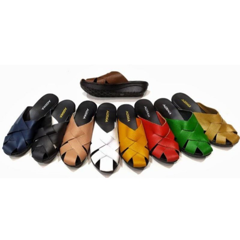 sandalwanitatutonganyam#sandal kulit wanita motif anyam#sandal anyam kokop wanita
