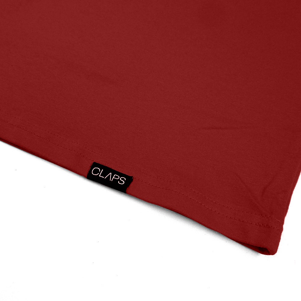 CLAPS - Maroon Basic Tshirt (Kaos Polos Dewasa)