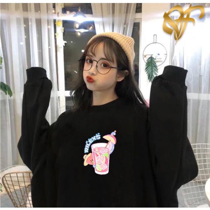 🅳🅵 Sweater Tata Rilexs Aesthetic BTS BT21 Pria &amp; Wanita | Sweater Korea Style Fleece Cotton | Dhea Fashion