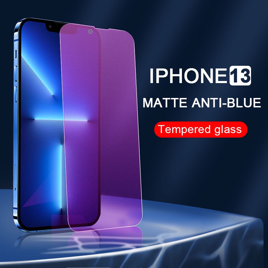 iPhone 13 13PRO 13-Mini 13PROMAX 12 12PRO 12PROMAX 11 11PRO 11-PROMAX SE-2016-2020-2022 Tempered BLUELIGHT Full Glossy/Temperd Glass Kaca Ful Cover/Lem/Tempred Pelindung Layar Tanpa-Tidak Ada list/Pull List Hitam-Black/Anti Gores Blue light PRO MAX