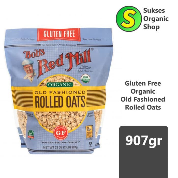 

Gluten Free Old Fashioned Rolled Oats Organic | Bob's Red Mill | 907gr