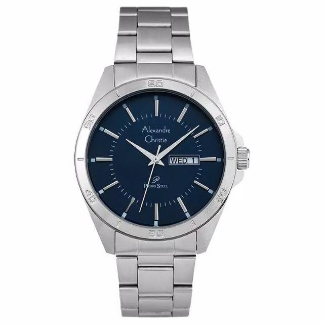 ALEXANDRE CHRISTIE PRIA AC 1011 ME ORIGINAL ( SILVER BLUE DIAL)