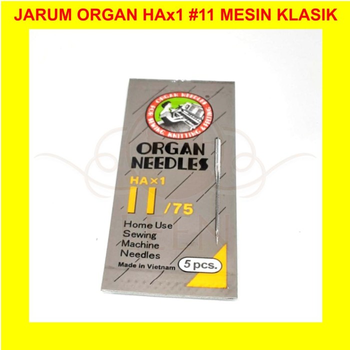 Jarum ORGAN HAx1 Needle HA x 1 GRADE A Mesin Jahit Klasik &amp; Portable LEEN