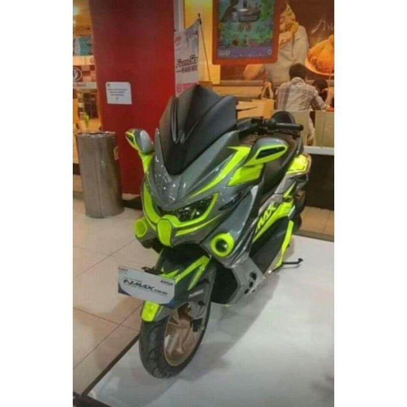 Full Set Body Bodi Kap Predator Yamaha Nmax Old ( 2015-2019 ) Grafist Grey ijo stabilo