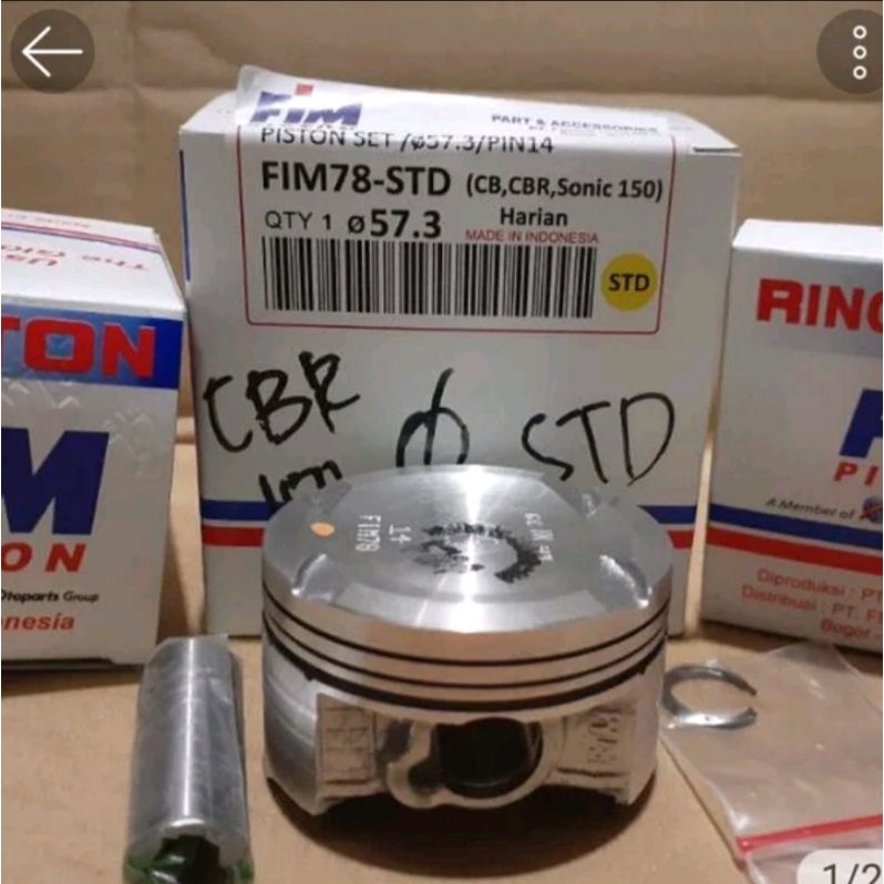 Piston seher kit cb 150 led cb 150r led sonic oversize 0 std fim