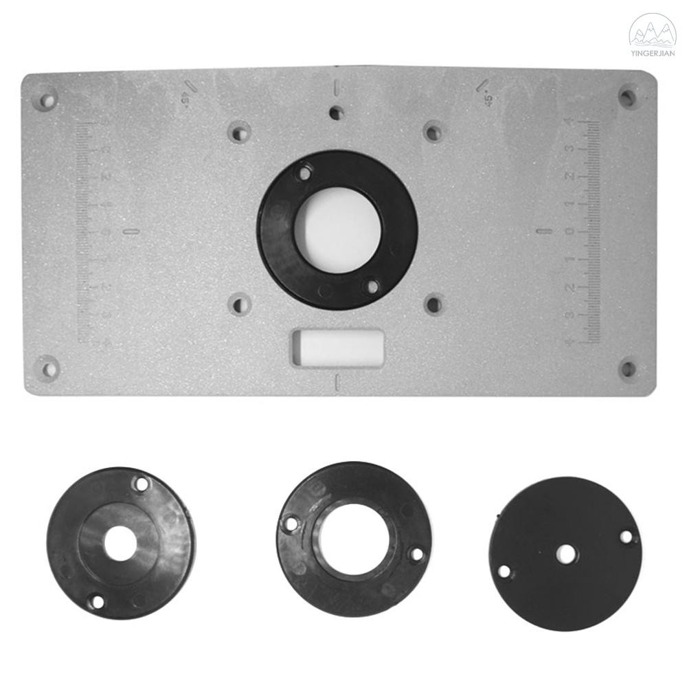 Aluminum Router Table Insert Plate With 4 Rings And Screws For Woodworking Benches Router Table Plate Shopee Indonesia
