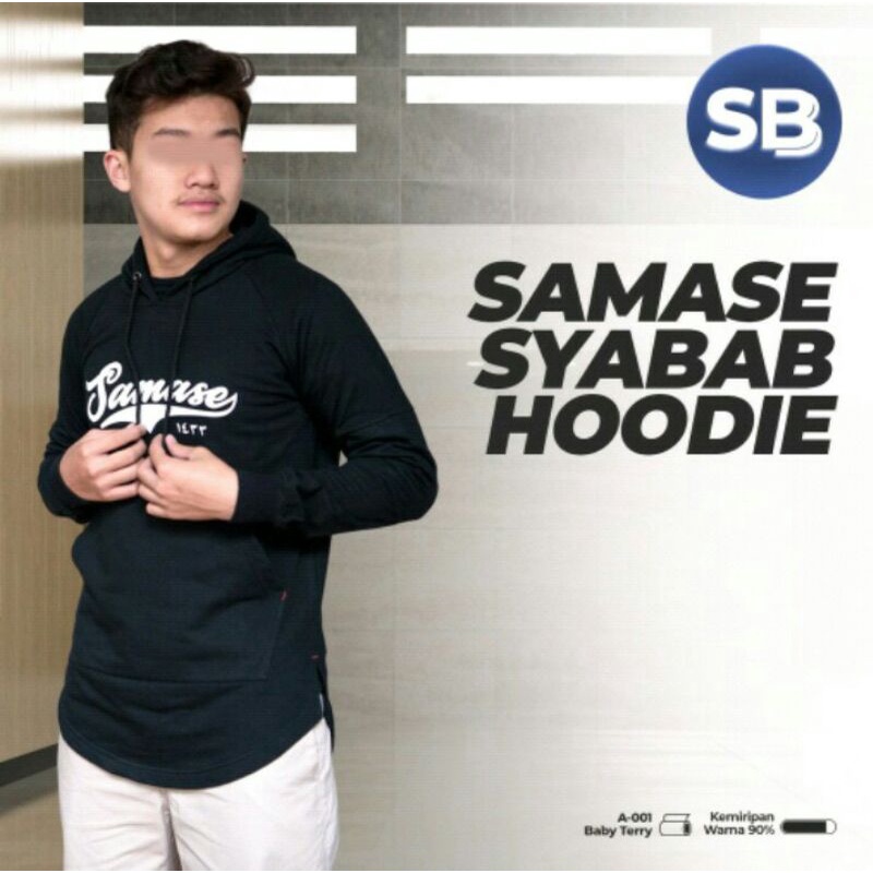 #SAMASE SYABAB HOODIE/SWETER HOODIE SAMASE BLACK TANGAN PANJANG TEBAL ORIGINAL