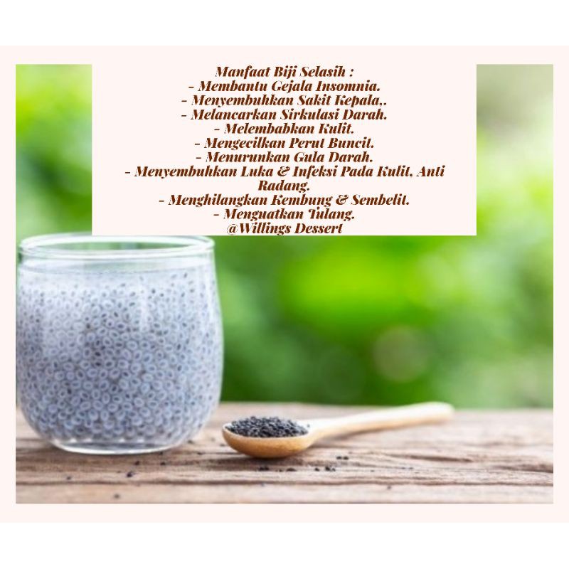 

Biji Selasih Import Premium Grade 100 gram