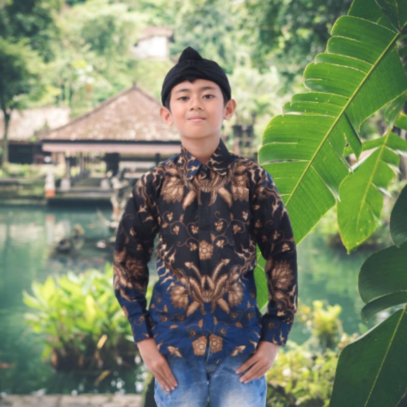 Kemeja batik anak laki-laki lengan panjang usia 2-10 Tahun batik premium kualitas super harga murah