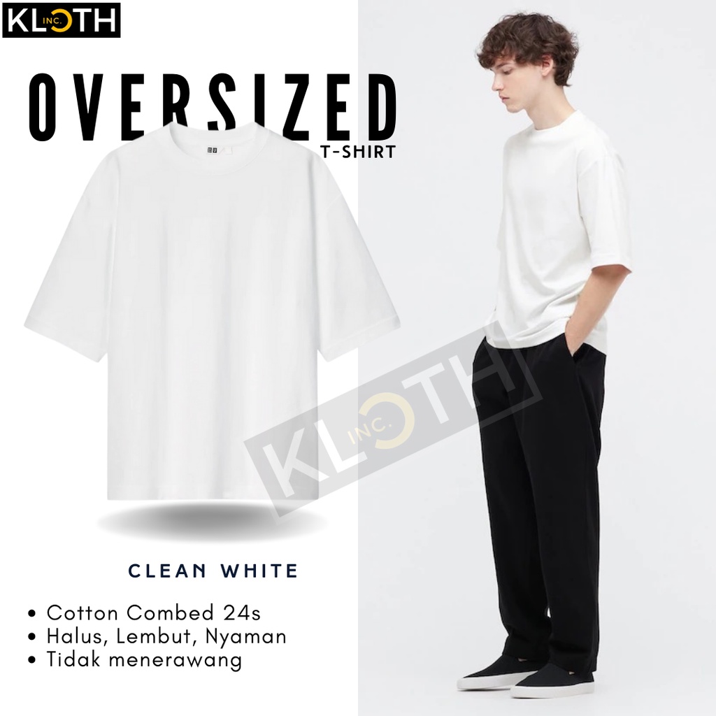 [NEW] Kaos OVERSIZE Korean Basic Polos Unisex Cotton Combed 24s Premium