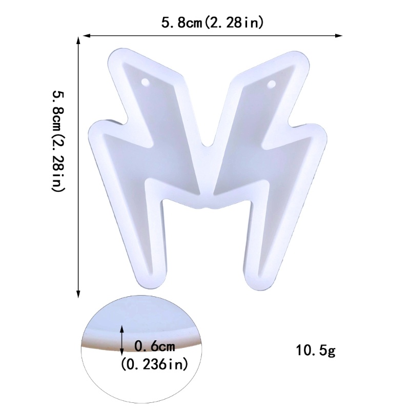 Cetakan Resin Bentuk Flash Bahan Silikon Dengan Lubang Untuk Perhiasan Anting