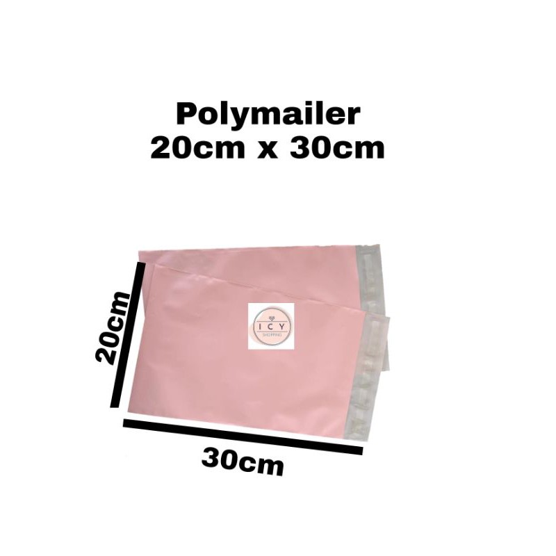 ❣️VENNE MAILER❣️(±100pcs) Polymailer 20 x 30 cm Pink Abu Kantong Amplop Plastik Online Shop packing