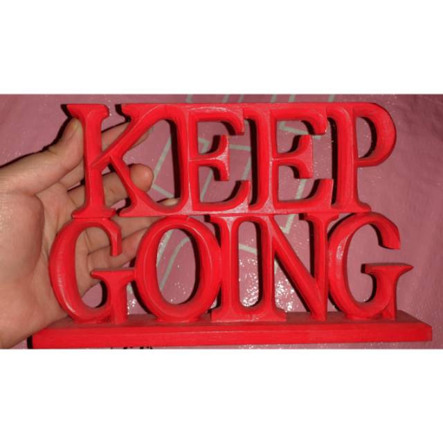 PAJANGAN KEEP GOING 21,5 x 15 x 3 cm