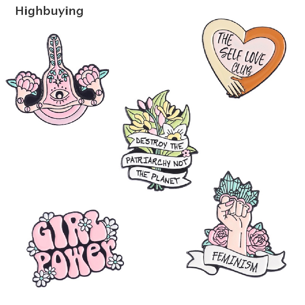 Hbid Bros Pin Enamel Desain Wanita Rahim Power Club Love Untuk Hadiah