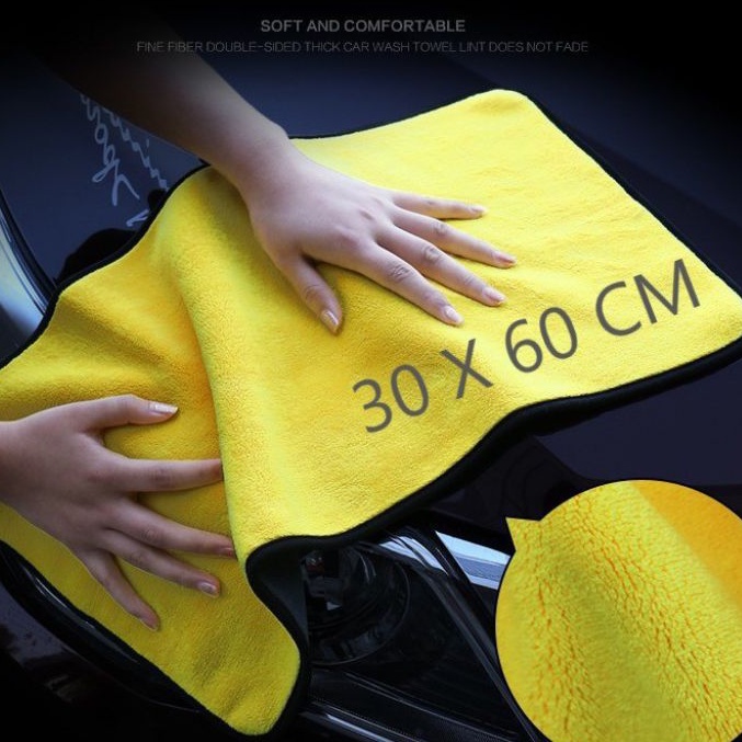 KAIN LAP MICROFIBER KUNING COCOK UNTUK DETAILING CUCI MOTOR