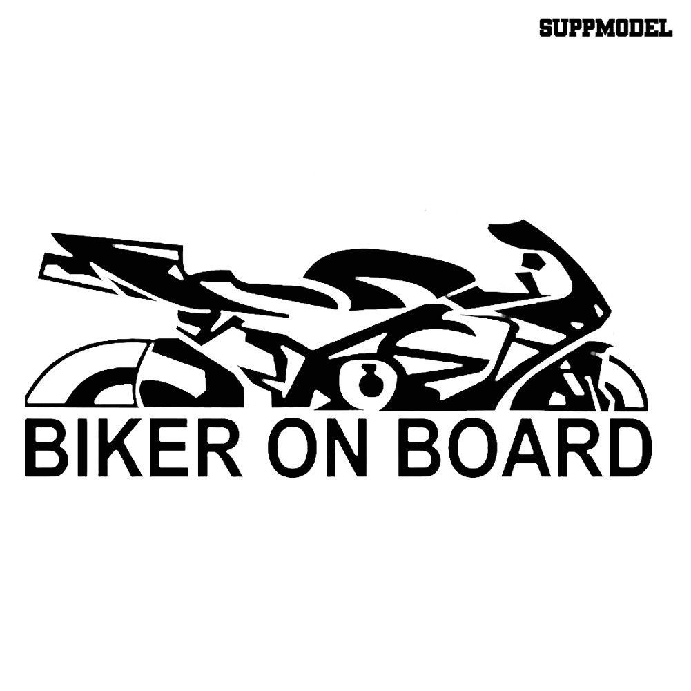 Stiker Reflektif Tema Biker on Board Untuk Mobil