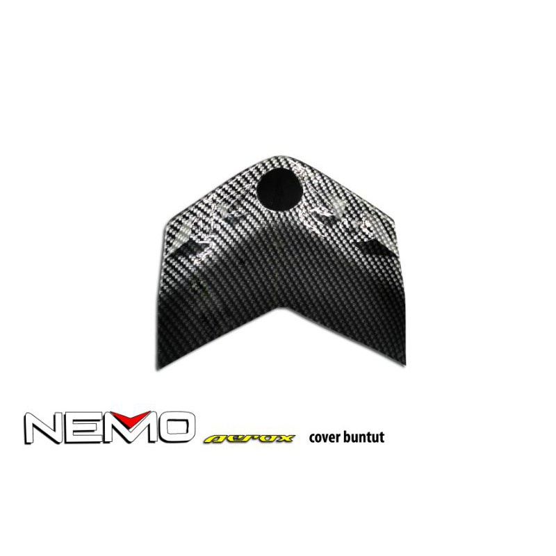 Cover carbon TUTUP LAMPU STOP / BUNTUT BELAKANG AEROX 155 MERK NEMO CARBON