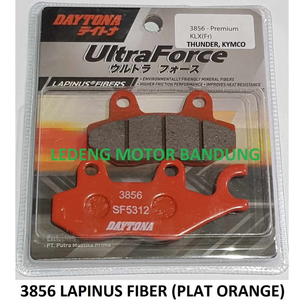 Disc Pad 3856 Daytona Thunder 125 Kymco KLX 150 Front Kampas Rem Cakram Depan Lapinus Fiber