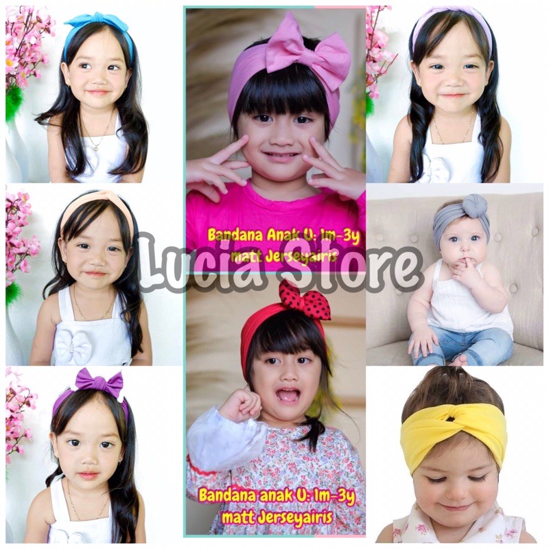 Bandana bayi/Bandana anak/bando simpul/Headband