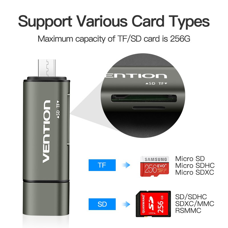 CARD READER VENTION USB 3.0 MULTI FUNCTION CCHH0 TYPE C