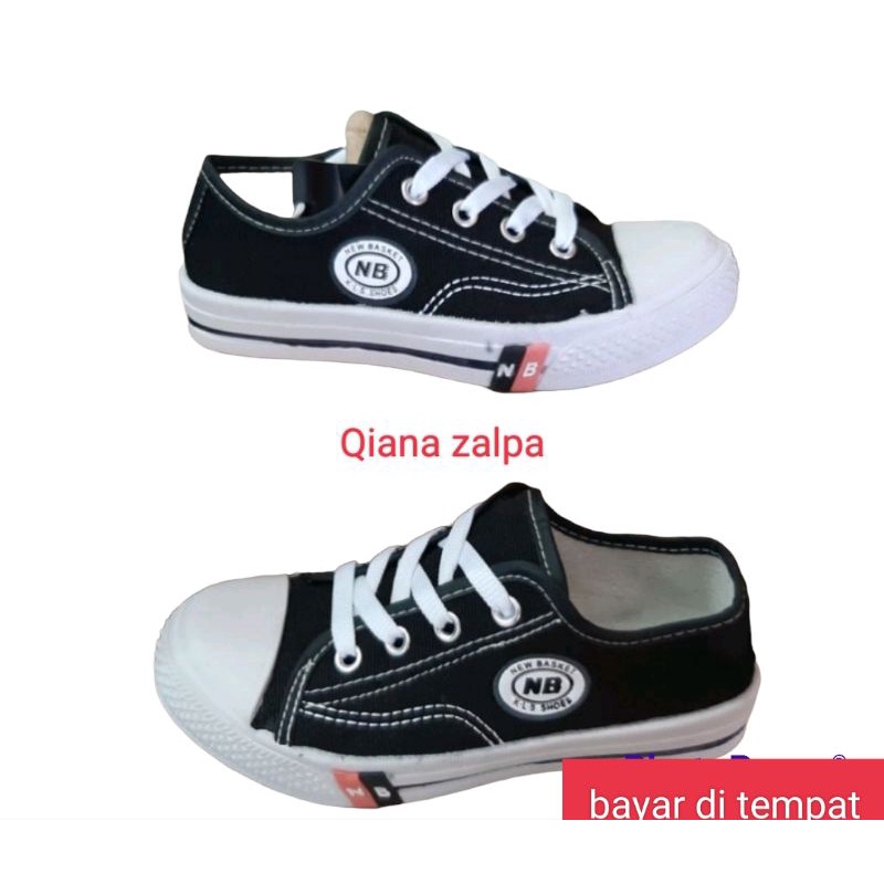 Qiana zalapa/ COD/ SEPATU SEKOLAH HITAM PUTIH. SEPATU/NB TERLARIS