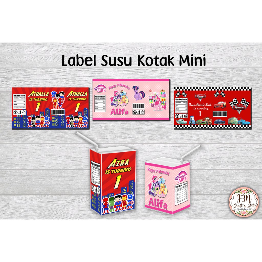 

Label Susu Kotak Mini