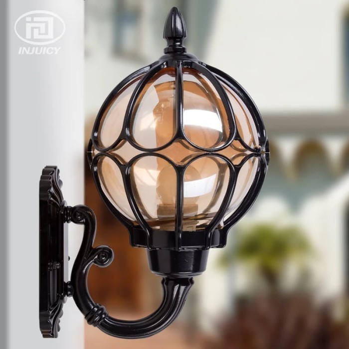 Lampu Dinding Tempel Hias Waterproof Outdoor Klasik Minimalis Teras