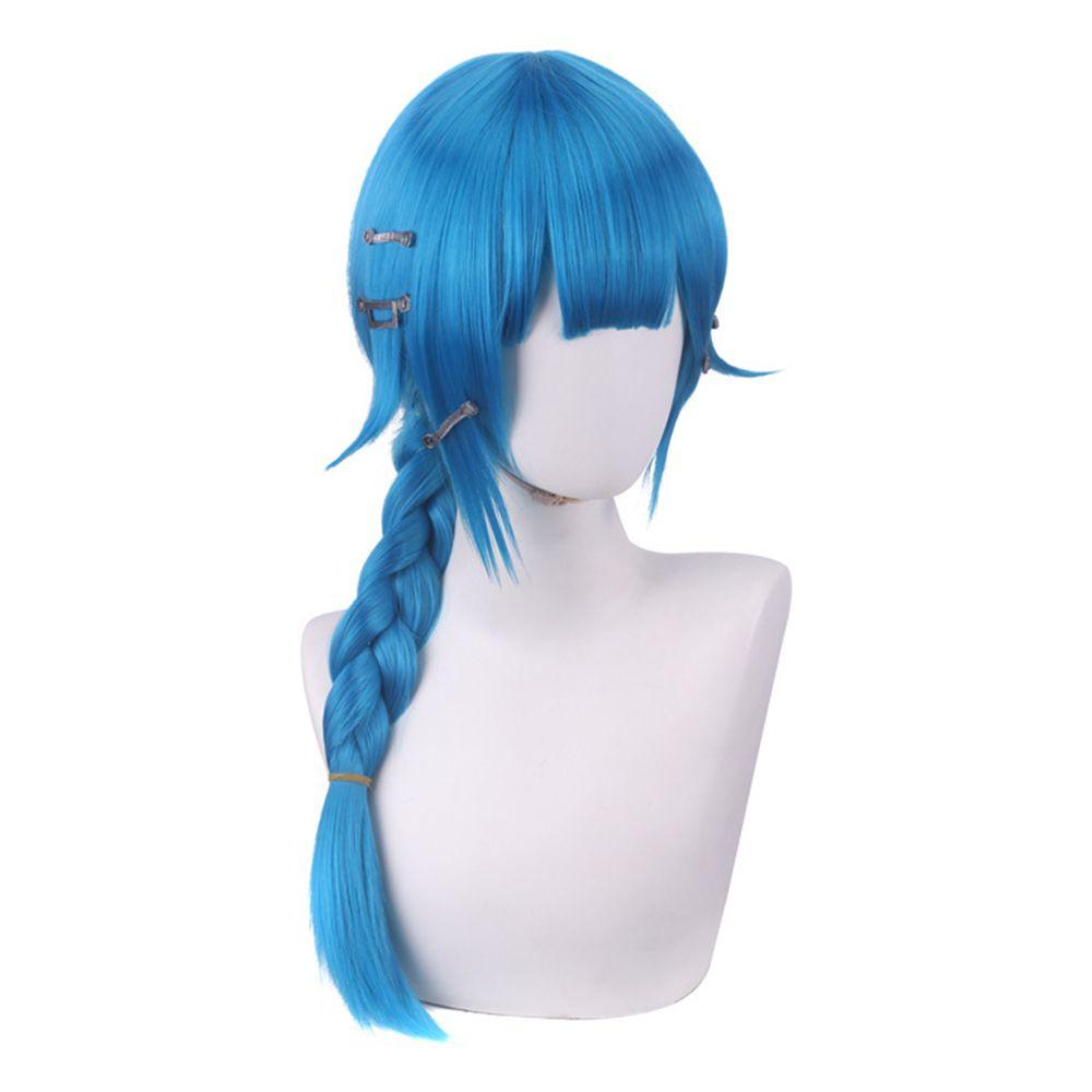 R-flower Young Jinx Powder Wig Anime Rambut Sintetis Hiasan Kepala Cosplay