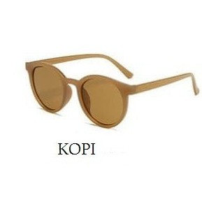 ⭐TasUnik88⭐ R178 Kacamata Wanita Pria Wanita Fashion Sunglasses Eyewear Frame Model Korea-COFFE