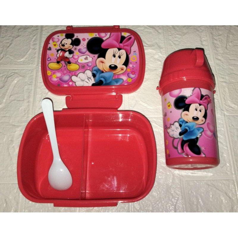 lunch box minie mouse 700 ml with bottle