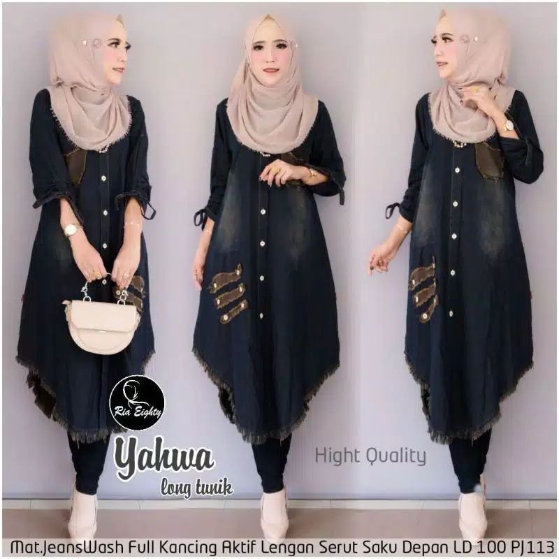 YAHWA LONG TUNIK (TUNIK/DRESS/TUNIK DENIM)